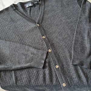 Woods & Gray Ribbed Cardigan Sweater Vintage Sz. XL